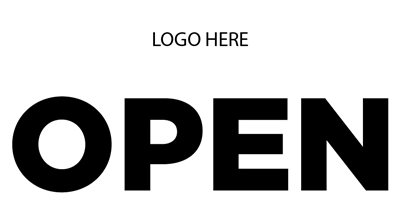Customize 4x2' Banner - Open w/ Logo