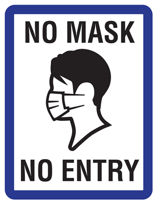 Window Clings - No Mask No Entry
