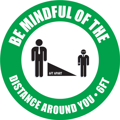 Circle Floor Graphic - Be Mindful