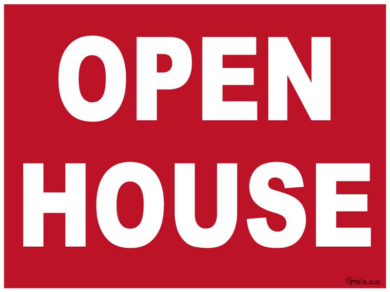 Stock Open House Sign 24x18   18x24 OpenHouse Xlarge 