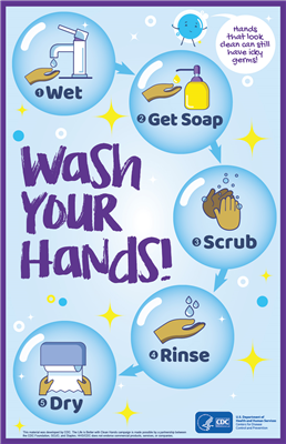 11x17" - Window Cling - Wash Your Hands